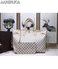 Replica Louis Vuitton Neverfull GM Bag Damier Azur N41360 BLV056 2