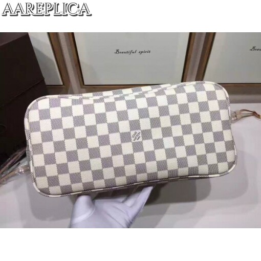 Replica Louis Vuitton Neverfull MM Bag Damier Azur N41361 BLV055 4