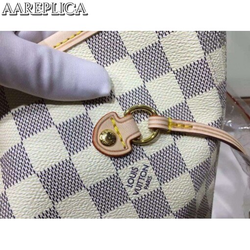 Replica Louis Vuitton Neverfull MM Bag Damier Azur N41361 BLV055 6