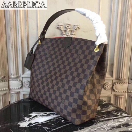 Replica Louis Vuitton Graceful PM Bag Damier Ebene N44044 BLV131 2