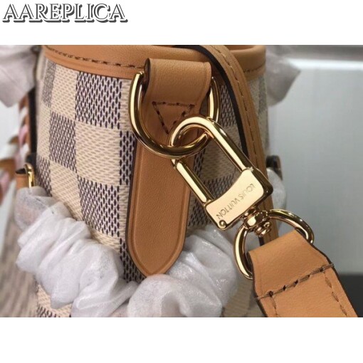 Replica Louis Vuitton Damier Azur Neverfull MM Bag With Braided Strap N50047 BLV043 7