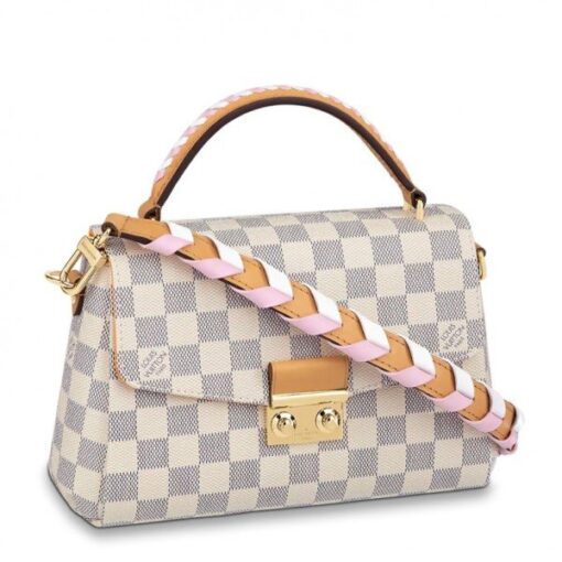 Replica Louis Vuitton Damier Azur Croisette Bag With Braided Strap N50053 BLV042