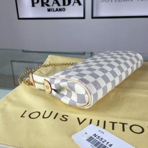 Replica Louis Vuitton Eva Clutch Bag Damier Azur N55214 BLV063 6