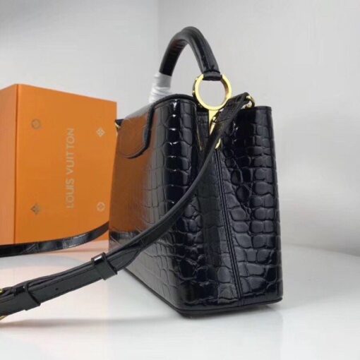 Replica Louis Vuitton Capucines PM Crocodile Bag N92967 BLV831 2