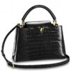 Replica Louis Vuitton Black Capucines PM Bag With Braided Handle M55083 BLV829 9