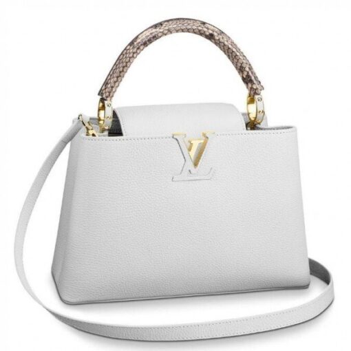 Replica Louis Vuitton Capucines PM Bag With Python Handle N93045 BLV835