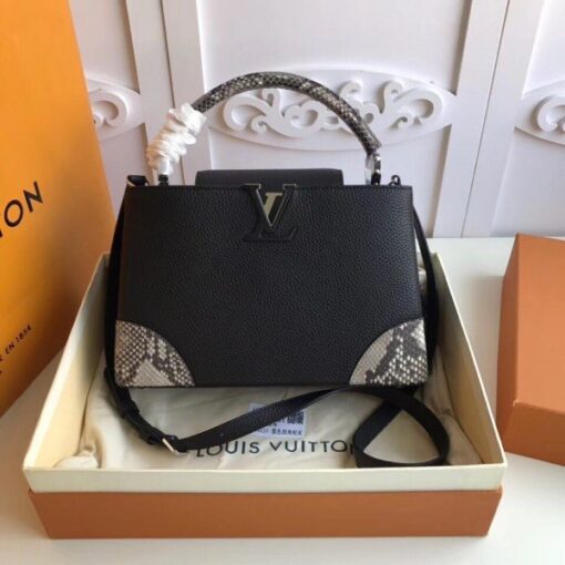 Replica Louis Vuitton Capucines PM Bag Python N94410 BLV841 2