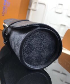 Replica Louis Vuitton 3 Watch Case Damier Graphite N41137 2