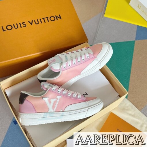 Replica Louis Vuitton Charlie Sneakers In Pink Gradient Leather 3