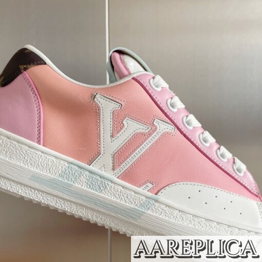 Replica Louis Vuitton Charlie Sneakers In Pink Gradient Leather 4