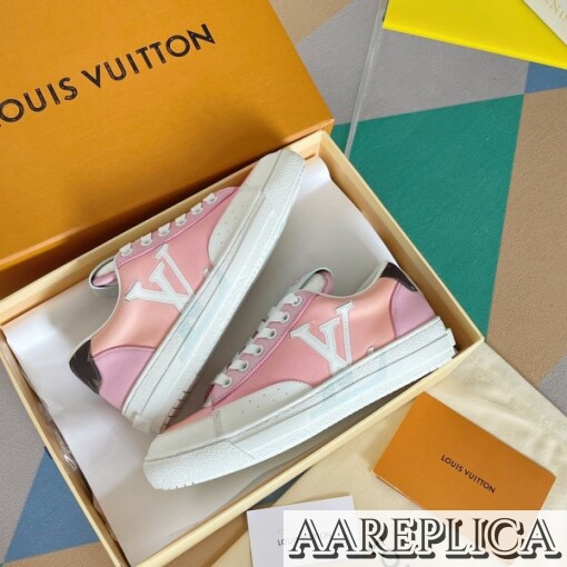 Replica Louis Vuitton Charlie Sneakers In Pink Gradient Leather 8