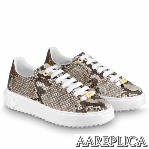 Replica Louis Vuitton Time Out Sneakers In Embossed Python Leather 2