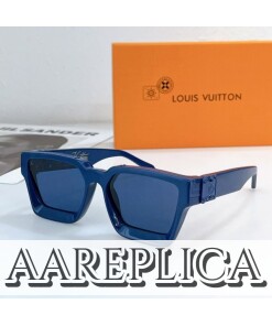 Replica Louis Vuitton Blue 1.1 Millionaires Sunglasses Z1598W 2