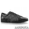 Replica Louis Vuitton Men Black Run Away Sneaker Damier 10