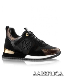 Replica Louis Vuitton Women Black Run Away Sneaker