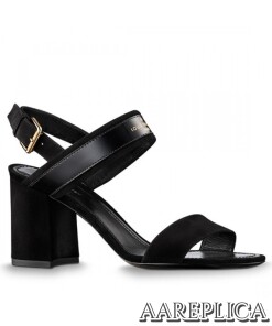 Replica Louis Vuitton Black Wordplay Sandals
