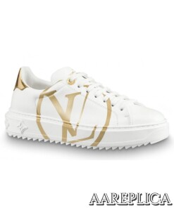 Replica Louis Vuitton Gold Time Out Sneakers
