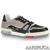 Replica Louis Vuitton LV Trainer Sneakers In Crocodile Embossed Leather 10