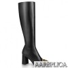Replica Louis Vuitton Black Territory Flat Ranger Boots with Shearling 10