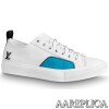 Replica Louis Vuitton White LV Trainer Sneaker Boots 10