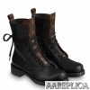 Replica Louis Vuitton Brown Territory Flat Ranger Boots with Shearling 8