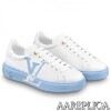 Replica Louis Vuitton White/Gold Time Out Sneakers 10
