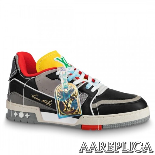 Replica Louis Vuitton LV Trainer Sneakers In Multicolour Leather