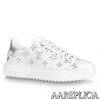 Replica Louis Vuitton Time Out Sneakers In Black Printed Leather 10