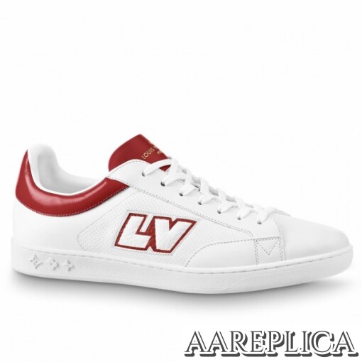 Replica Louis Vuitton Luxembourg Sneakers with Red Leather Heel
