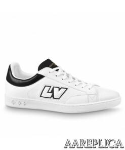 Replica Louis Vuitton Luxembourg Sneakers with Black Leather Heel