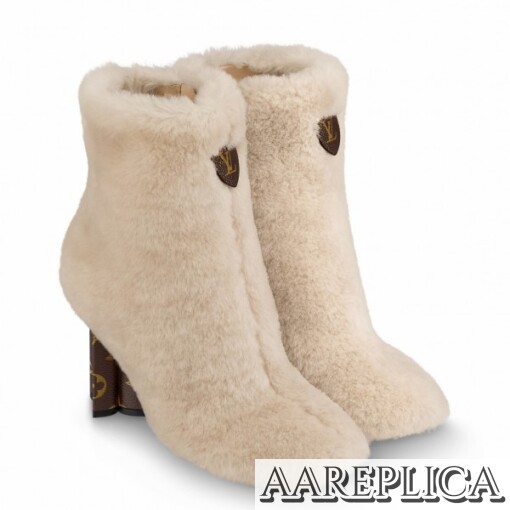 Replica Louis Vuitton Silhouette Ankle Boots In Shearling