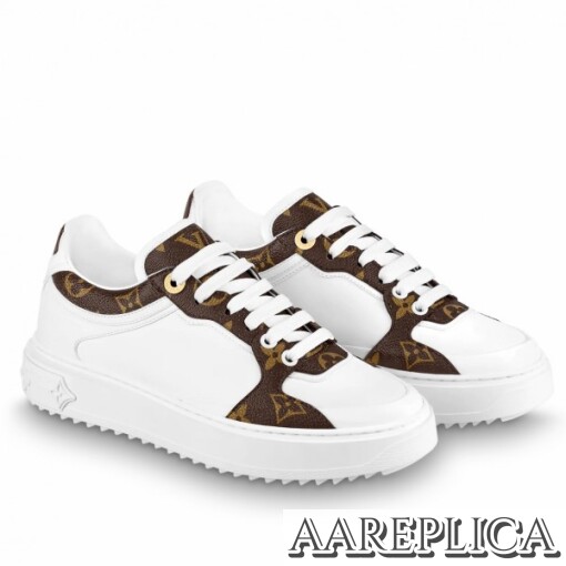 Replica Louis Vuitton Time Out Sneakers In Monogram Leather