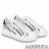 Replica Louis Vuitton Silver Metallic Monogram Time Out Sneakers 9