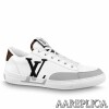 Replica Louis Vuitton Charlie Sneakers In Pink Gradient Leather 9