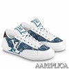 Replica Louis Vuitton Charlie Sneakers In White Leather With Vert Detail 10