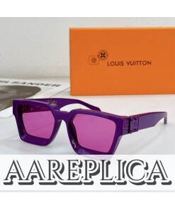 Replica Louis Vuitton Purple 1.1 Millionaires Sunglasses Z1601W 2