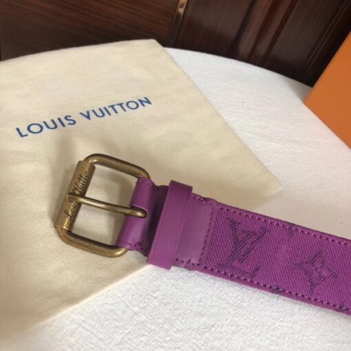 Replica Louis Vuitton Signature 35mm Belt Monogram Denim M0177Q 3