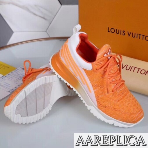 Replica Louis Vuitton Men’s Orange V.N.R Sneakers 3