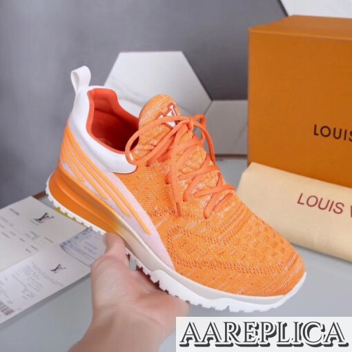Replica Louis Vuitton Men’s Orange V.N.R Sneakers 4