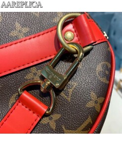 Replica Louis Vuitton Keepall Bandouli??re 50 Monogram Red M44740 2