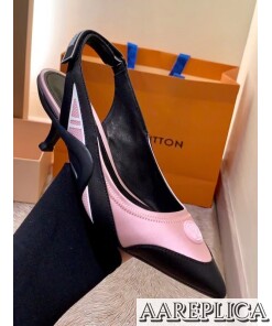 Replica Louis Vuitton Archlight Slingback Pumps In Pink Satin 2