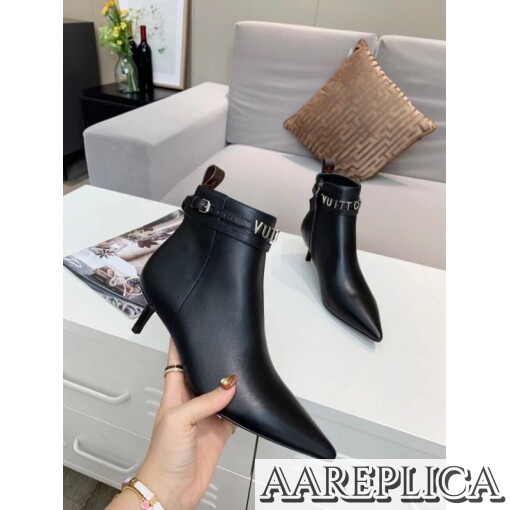Replica Louis Vuitton Black Call Back Ankle Boots 2
