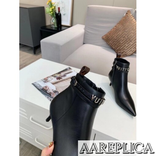 Replica Louis Vuitton Black Call Back Ankle Boots 4