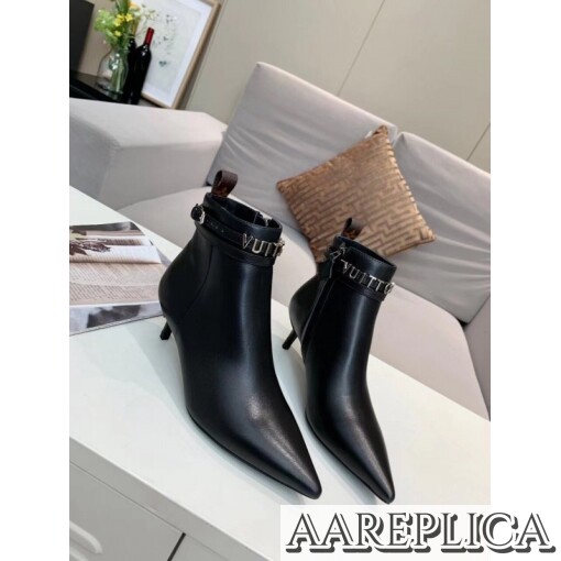 Replica Louis Vuitton Black Call Back Ankle Boots 5
