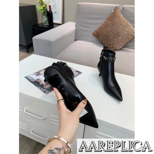 Replica Louis Vuitton Black Call Back Ankle Boots 7