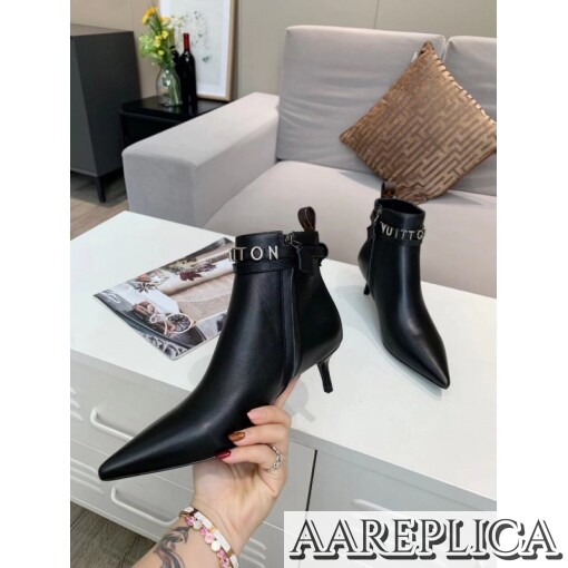Replica Louis Vuitton Black Call Back Ankle Boots 8
