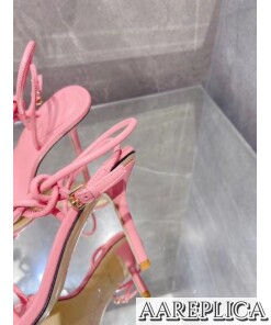 Replica Louis Vuitton Nova 90MM Sandals In Pink Lambskin 2