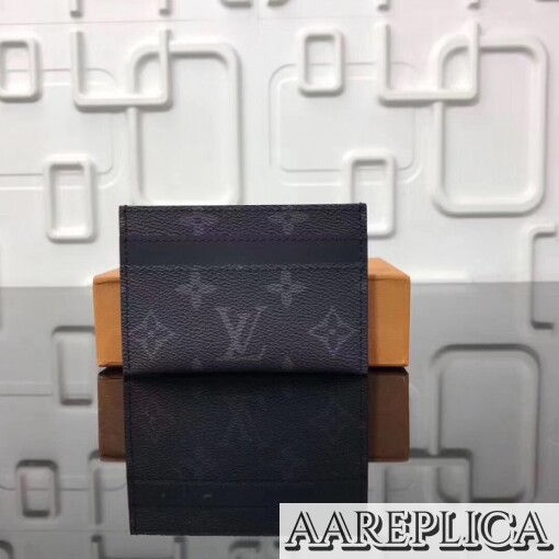 Replica Louis Vuitton Double Card Holder Monogram Eclipse M62170 5