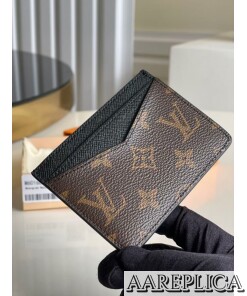 Replica Louis Vuitton Neo Card Holder Monogram Macassar M60166 2