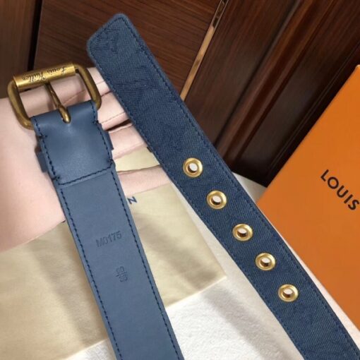 Replica Louis Vuitton Signature 35mm Belt Monogram Denim M0175Q 3